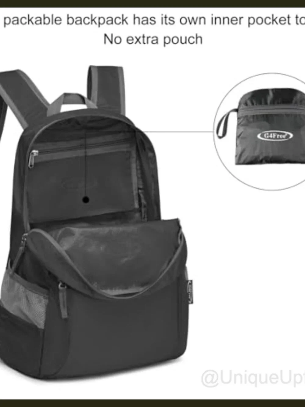 20L Packable Travel Hiking Daypack Lightweight Foldable Backpack